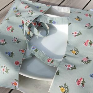 Joli sac à tarte en coton Oeko Tex motifs fleuris style vintage.