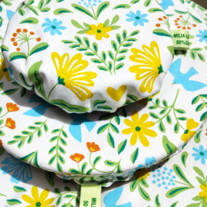 Couvercles écologiques imperméables en coton Oeko Tex motifs fleuris.