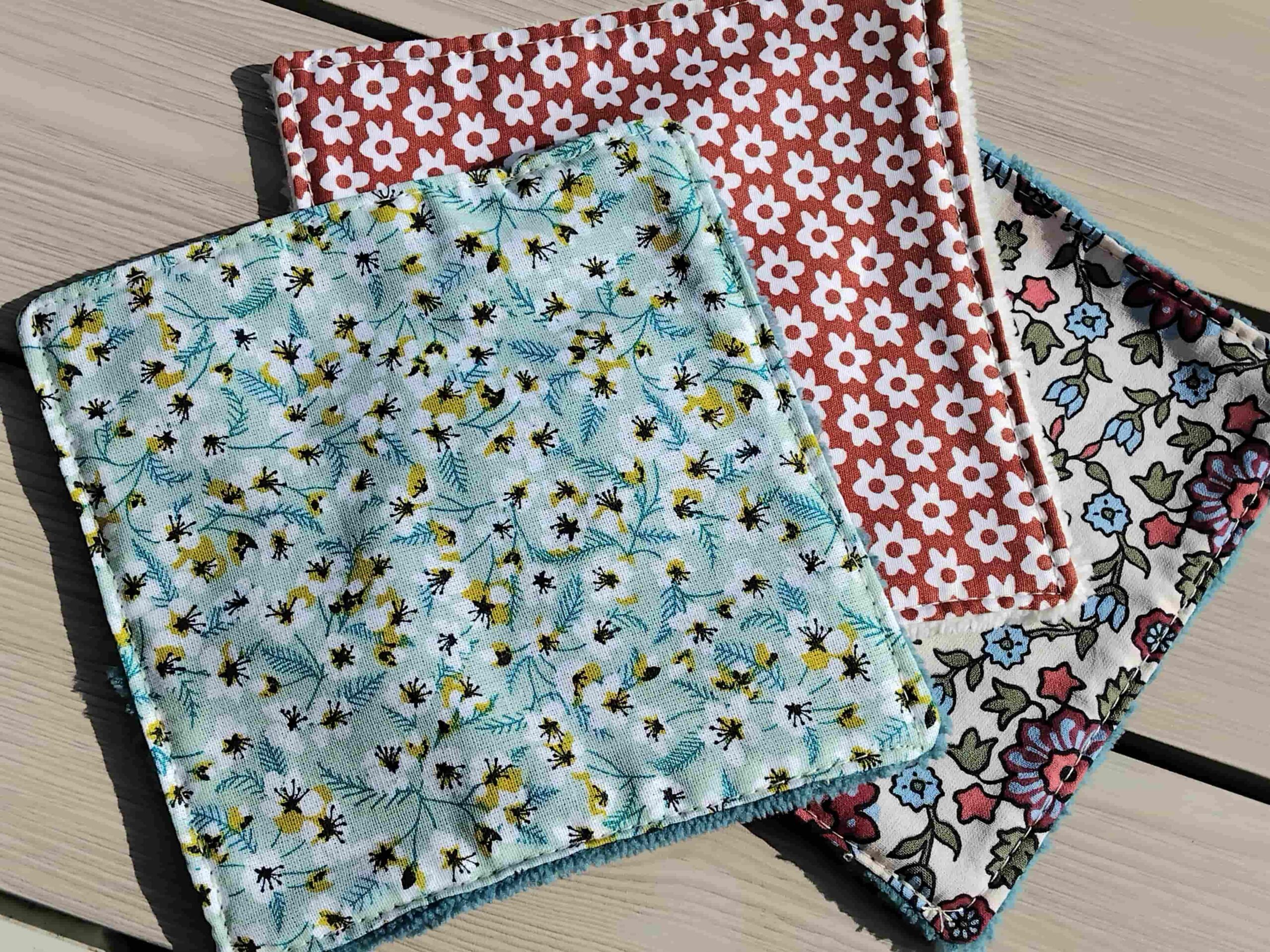 Lingettes réutilisables en coton Oeko Tex et éponge de bambou. – Image 2