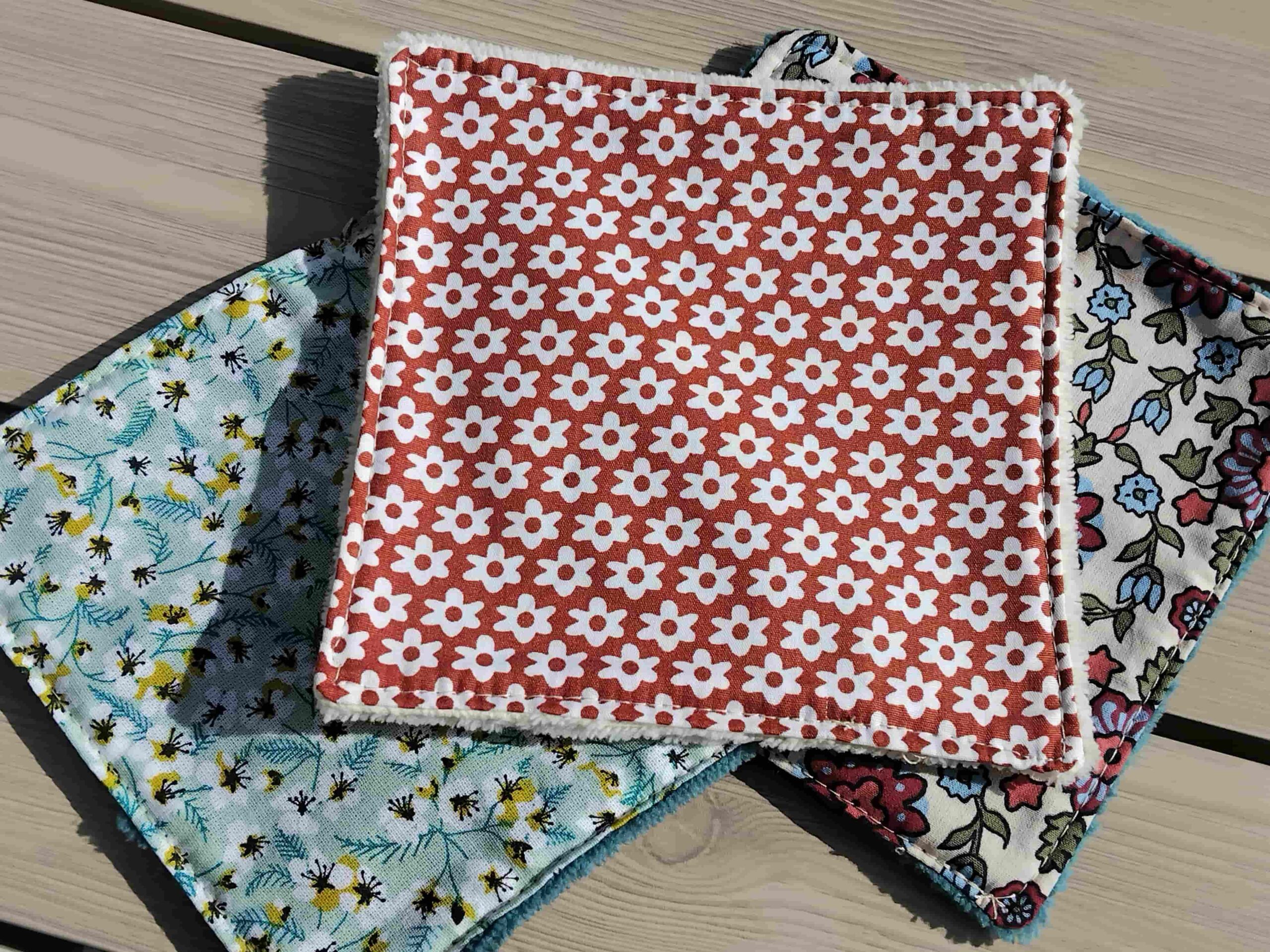 Lingettes réutilisables en coton Oeko Tex et éponge de bambou. – Image 3