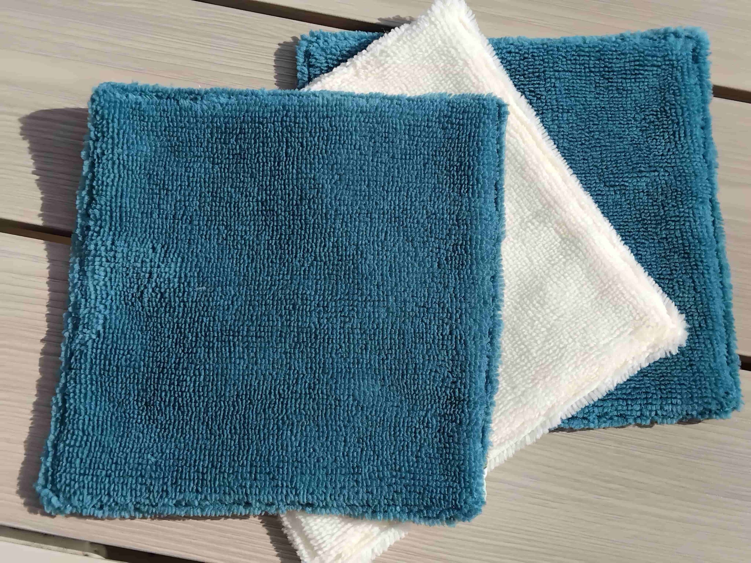 Lingettes réutilisables en coton Oeko Tex et éponge de bambou. – Image 4