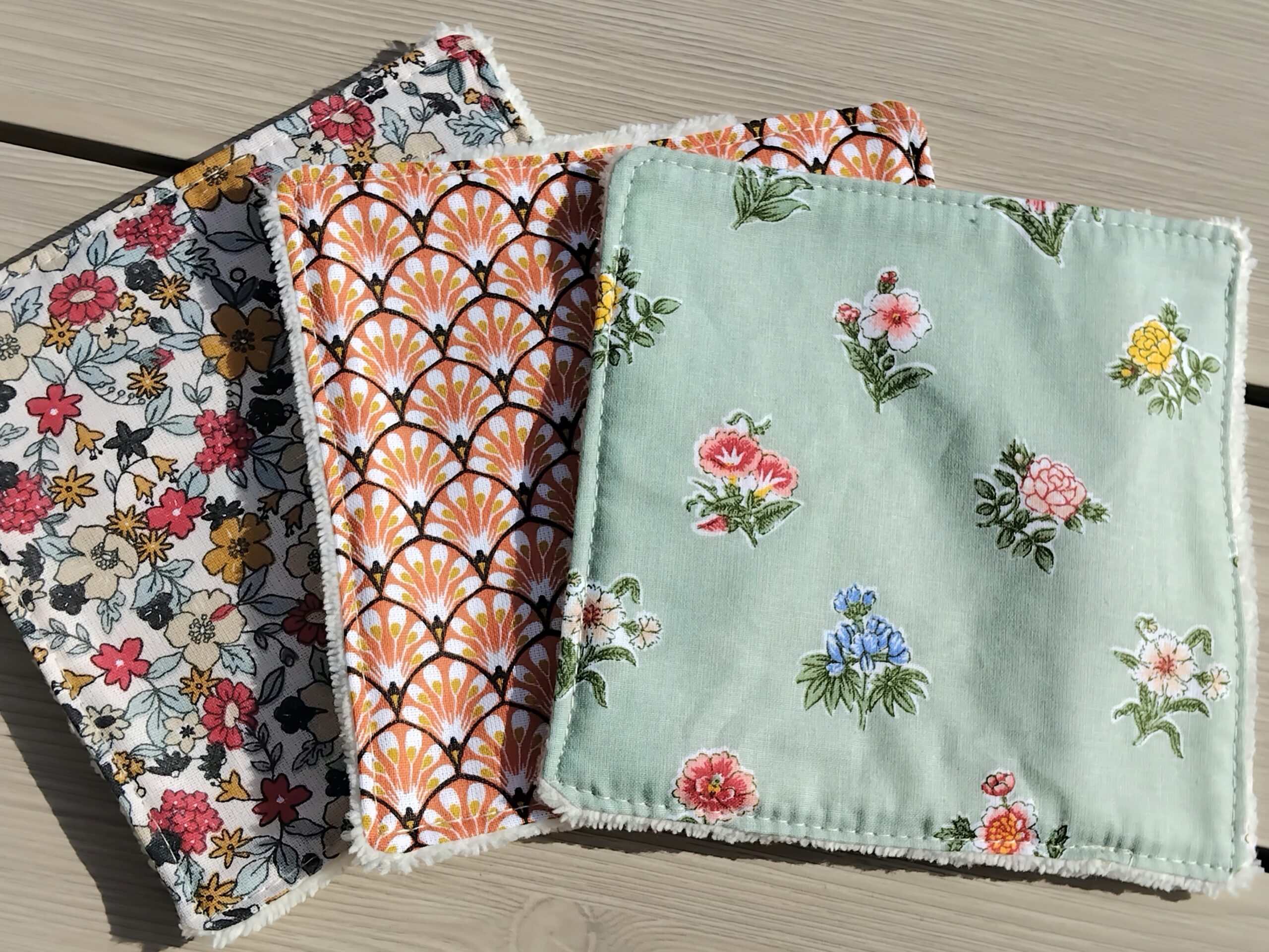 Lingettes réutilisables en coton Oeko Tex et éponge de bambou. – Image 2