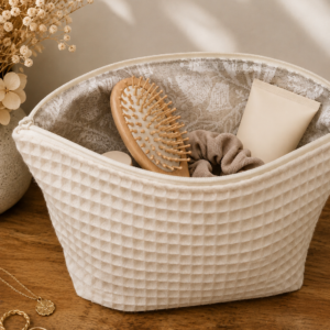 trousse toilettes coton beige